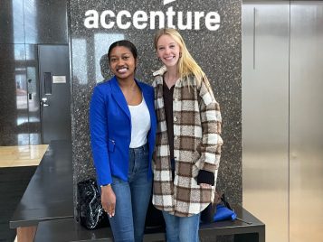 Myah Brown (‘24) with alum Melanie McKenna (‘20), Accenture | 2023 